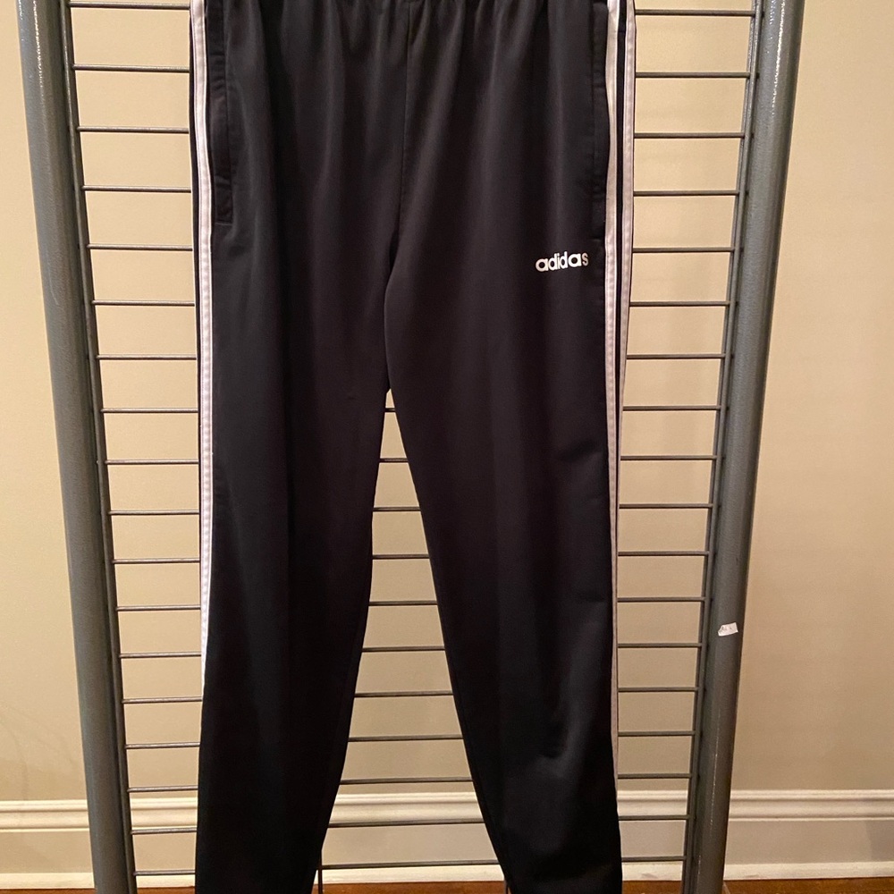 Adidas Kids Black and White 3-Stripe Jogger Pants Activewear Sweatpants
